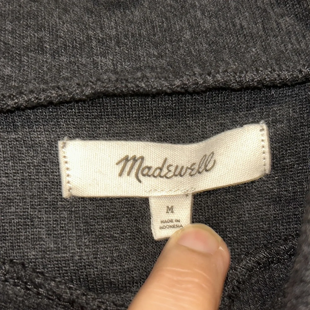 Madewell (Re)sourced Plush Mockneck Puff-Sleeve Top - Size Medium